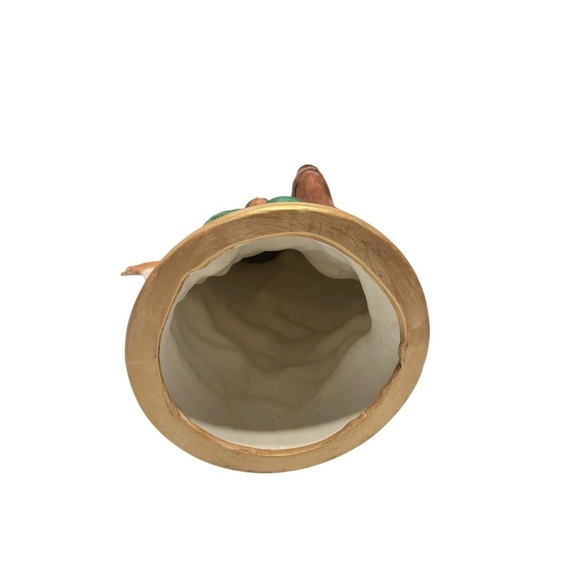 VTG Ceramic Bisque Native American Indian Angel with Bear 13” Tall x 9” Wide - Picture 8 of 15